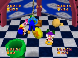 Spielerisch täuschend ähnlich. So sieht Mario Party 1 auf dem N64 aus.