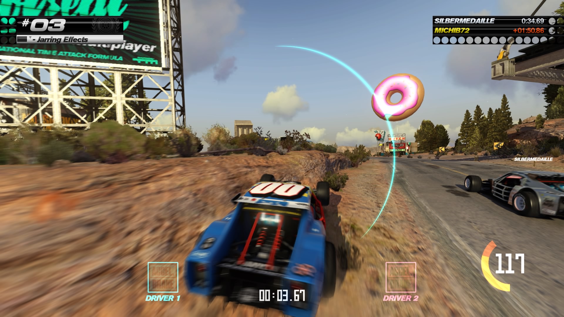 Multiplayer Double Driver: zwei lenken das gleiche Auto und Trackmania "nimmt den Durchschnitt"